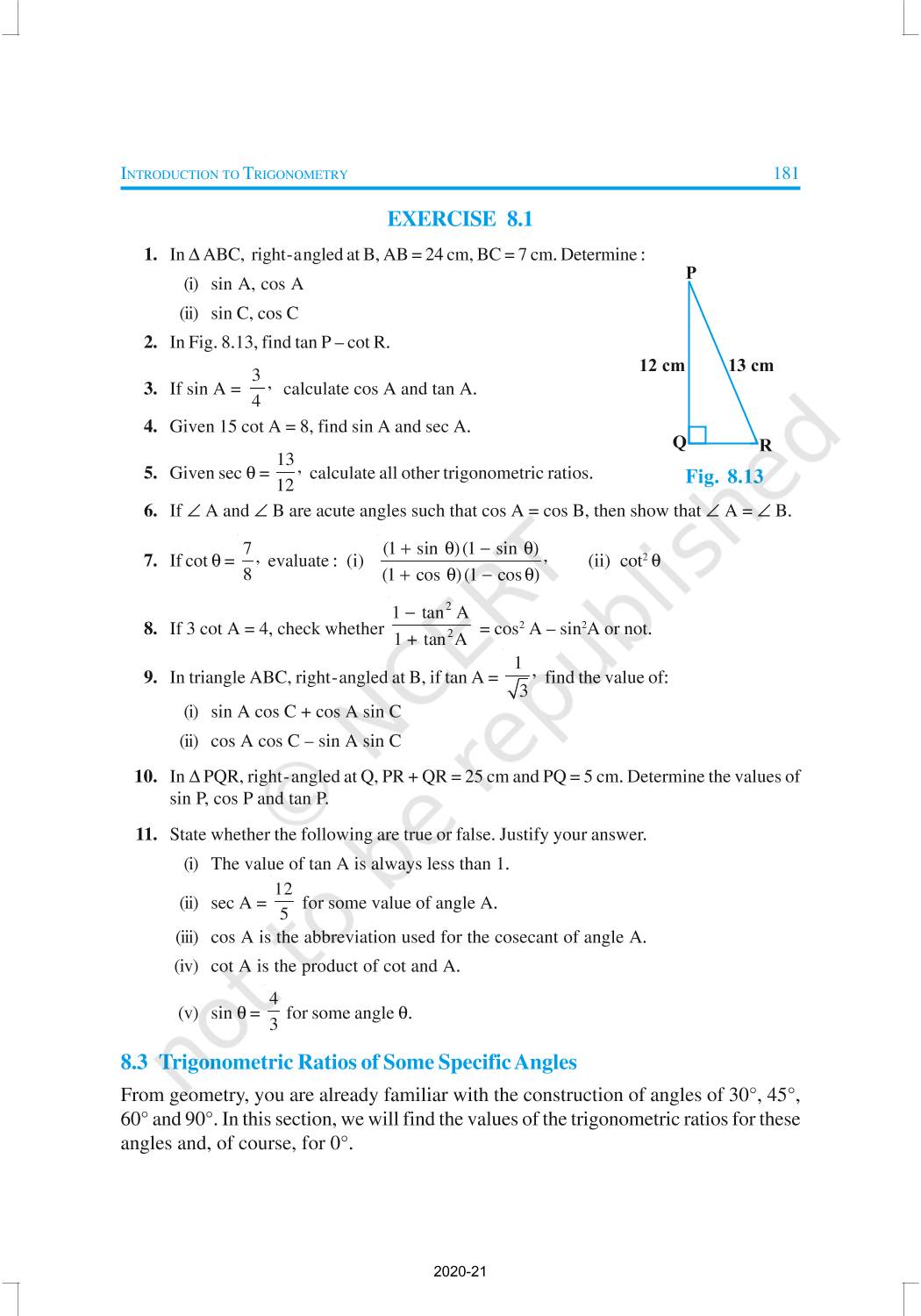 introduction to trigonometry assignment